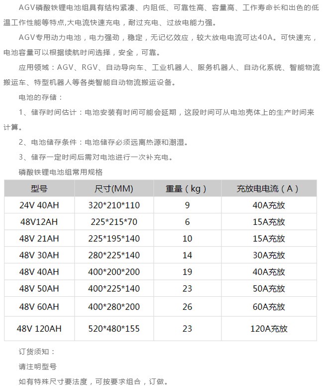 48V/50AH铁锂电池组