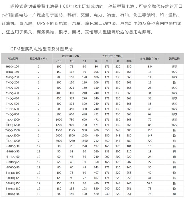 6-THDQ-120锂电池